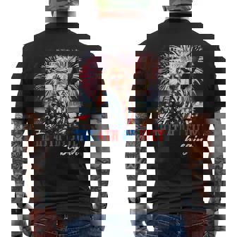 Let The 4Th Of July Begin Independence Day Trump Usa Flag Men's T-shirt Back Print | Mazezy