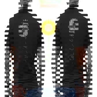 Let It Be Motifigne De La Paix Tournesol Hippie Gypsyoul T-shirt imprimé au dos - Cadeauxyz
