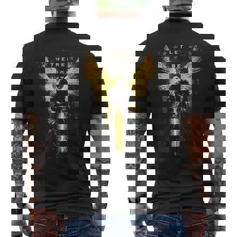 Let There Be Light On Back Men's T-shirt Back Print - Thegiftio UK