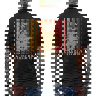 Let Thathit Go パグ ヨガ ヴィンテージデザイン メンズTシャツ バックプリント - Kawaiitshirt