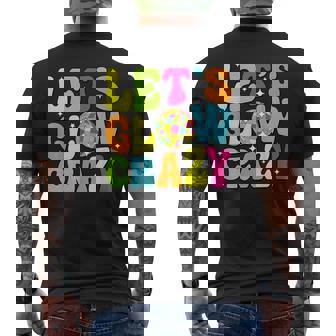 Let's Crazy Retro Birthday Party Glowing 80S 90S Group Team Men's T-shirt Back Print - Seseable