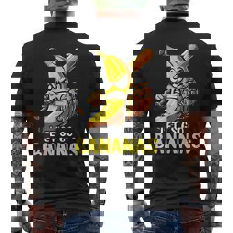 Let's Go Bananas Fruit Lover & Banana Baseball Men's T-shirt Back Print - Monsterry