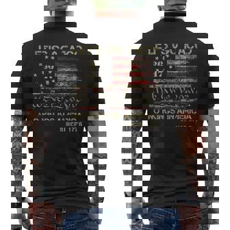 Let's Go Taco No Kings In America Since 1776 American Flag Men's T-shirt Back Print - Monsterry