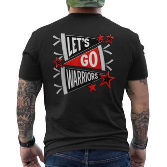 Let’S Go Warriors Team Spirit Cheer Game Day Men's T-shirt Back Print - Thegiftio UK