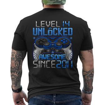 Level 14 Unlocked 14 Year Old Boys 14Th Birthday Boy Men's T-shirt Back Print - Thegiftio UK