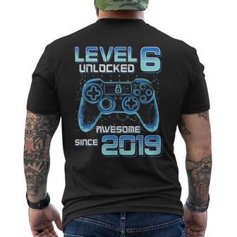 Level 6 Unlocked Video Game Party 6Th Birthday Gamer Boys Men's T-shirt Back Print - Thegiftio UK