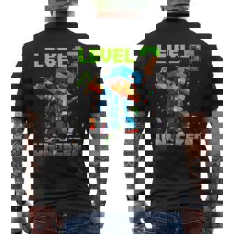 Level 7 Unlocked Funy Birthday Boy Pixel Gamer 7Th Birthday Men's T-shirt Back Print - Monsterry