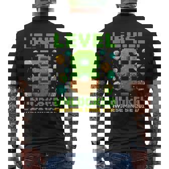 Level 8 Unlocked Awesome Since 2017 Pixel Birthday 8Th Men's T-shirt Back Print - Thegiftio