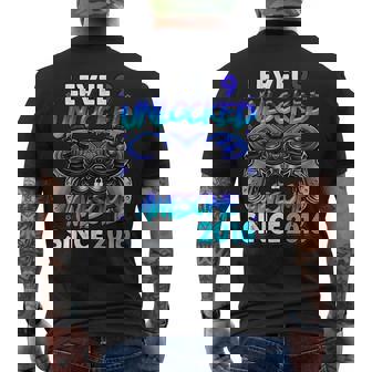 Level 9 Unlocked Awesome Since 2016 9Th Birthday Gaming Men's T-shirt Back Print - Thegiftio
