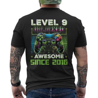 Level 9 Unlocked Video Game 9Th Birthday Gamer Boys Son Men's T-shirt Back Print - Thegiftio UK