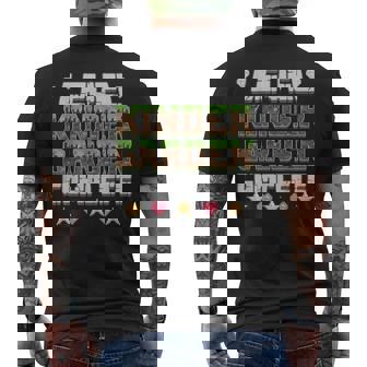 Level Kindergarten Complete Game Pixel Gamer Boy Graduate Men's T-shirt Back Print - Monsterry