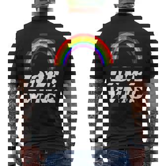 Lgbt フラッグ プライド ポケット レインボー Love Wins パーティー レインボー メンズTシャツ バックプリント - Kawaiitshirt