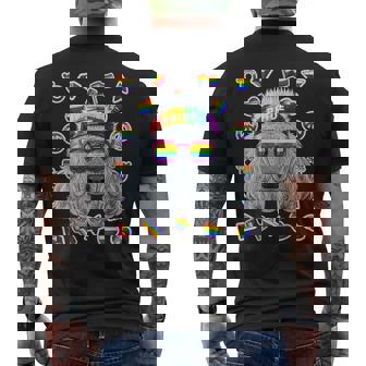 Lgbt プードル ゲイプライド 月 犬 レインボー レズビアン メンズTシャツ バックプリント - Kawaiitshirt