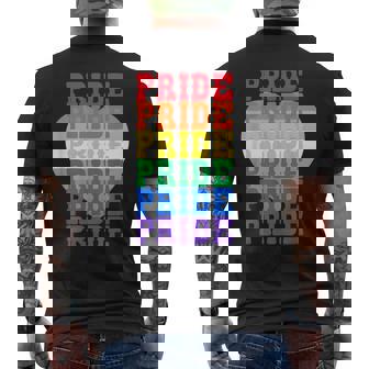 Lgbtq レインボーカラーのプライド メンズTシャツ バックプリント - Kawaiitshirt