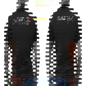 Lgbtqia プライドフラワー レインボーフラワー 植物好き メンズTシャツ バックプリント - Kawaiitshirt