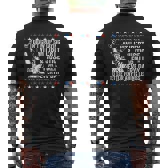 Liberty Justice For All Patriotic 4Th Of July Men's T-shirt Back Print | Mazezy