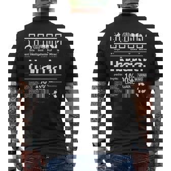 Librarian 面白い図書館ギフト メンズTシャツ バックプリント - Kawaiitshirt