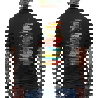 Libros Coloridos Motivo Arte Libros Camiseta Hombre Estampado Espalda - Regaloses