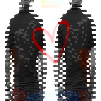 Liebe Herz Grafik Roter Herzalentinstag T-Shirt mit Rückendruck - Geschenkecke