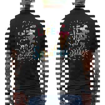 Life Is Better With Sprinkles Ice Cream Sweet Treats Men's T-shirt Back Print - Monsterry