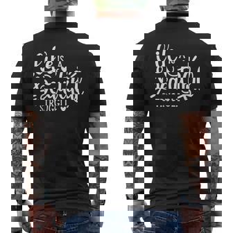 Life Is A Beautifultruggle インスピレーション モチベーション メンズTシャツ バックプリント - Kawaiitshirt