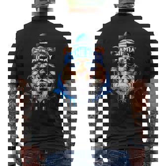 Lion Game Day Touchdown American Football Thanksgiving Cool Men's T-shirt Back Print - Thegiftio