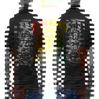 Lion Junenth 1865 I Am Black History African American Men's T-shirt Back Print - Thegiftio UK