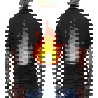 Lit Fire Flame ホットバーニングビーチパーティー メンズTシャツ バックプリント - Kawaiitshirt