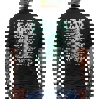 Lizard Lizard Lizard Weirdcore Meme Viral Trending Men's T-shirt Back Print | Mazezy