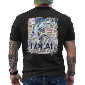 Local Southern Boy Fishing Camouflage Old Camo Men's T-shirt Back Print - Thegiftio UK