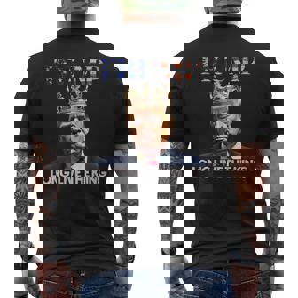 Long Live The King Vintage Retro Trump Portrait 4Th Of July Men's T-shirt Back Print | Mazezy