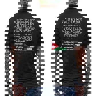 Los Niños De Palestina Necesitan Libros No Bombas Camiseta Hombre Estampado Espalda - Regaloses