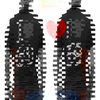 I Love 69 メンズTシャツ バックプリント - Kawaiitshirt