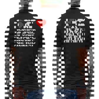 I Love My Beautiful Girlfriend Gf I Heart My Beautiful Gf Men's T-shirt Back Print - Monsterry