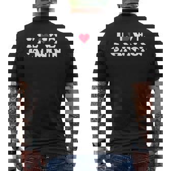 I Love Cannon マッチング ガールフレンド&ボーイフレンド キャノン名 メンズTシャツ バックプリント - Kawaiitshirt