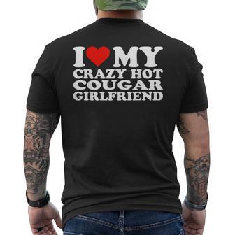 I Love My Crazy Hot Cougar Girlfriend I Love My Cougar Gf Men's T-shirt Back Print - Thegiftio UK
