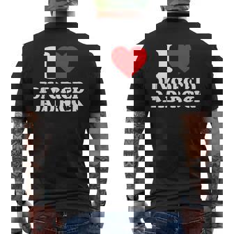 I Love Divorced Dad Rock Red Heart Divorced Dad Fathers Day Men's T-shirt Back Print - Monsterry