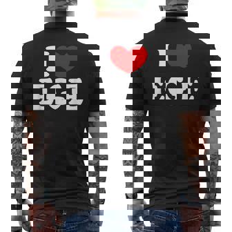 I Love Ege 私は愛する Ege メンズTシャツ バックプリント - Kawaiitshirt