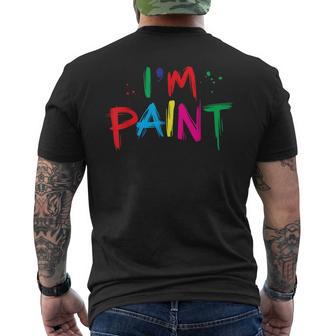I Love To Finger Paint I Heart To Finger Paint I'm Paint Men's T-shirt Back Print - Thegiftio UK