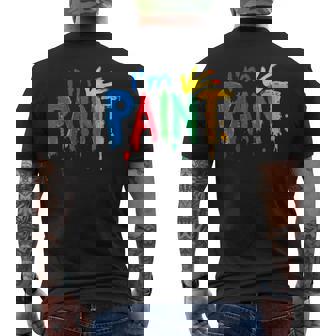 I Love To Finger Paint I'm Paint Painting Men's T-shirt Back Print - Thegiftio