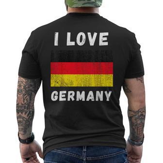 I Love Germany I Herz Deutsches Familienreisesouvenir T-Shirt mit Rückendruck - Geschenkecke