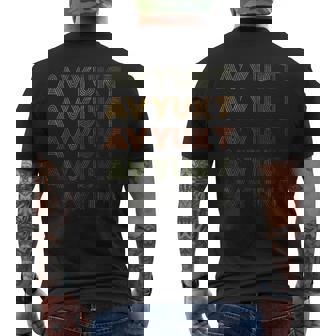 Love Heart Avyukt グランジ ビンテージスタイル ブラック アヴィュクト メンズTシャツ バックプリント - Kawaiitshirt