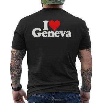 I Love Heart Genève Suisse T-shirt imprimé au dos - Cadeauxyz