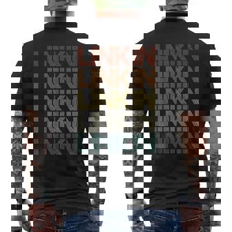 Love Heart Linkin Grunge Vintage Style Black Linkin Meme Men's T-shirt Back Print - Thegiftio