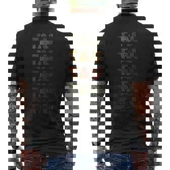 Love Heart Tau グランジ ビンテージスタイル ブラック タウ メンズTシャツ バックプリント - Kawaiitshirt