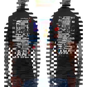 I Love Japan Culture Enjoy Cool Japan Landmarks Photos メンズTシャツ バックプリント - Kawaiitshirt