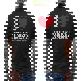 I Love Kumagaya 熊谷大好き メンズTシャツ バックプリント - Kawaiitshirt