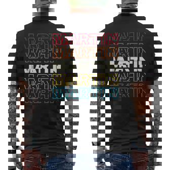 I Love Martin Prénom Rétro Personnalisé Coucher Deoleil T-shirt imprimé au dos - Cadeauxyz