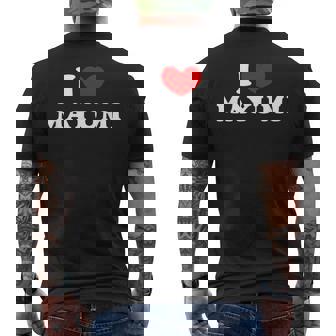 I Love Mayumi 私は愛する Mayumi メンズTシャツ バックプリント - Kawaiitshirt