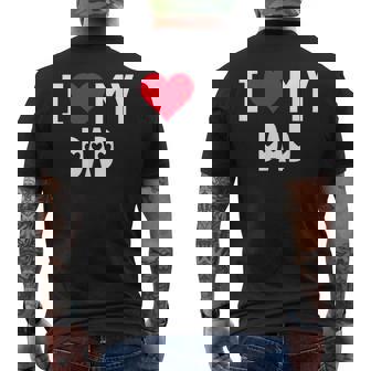 I Love My Dad シャツ I Heart Dad Love Dad メンズTシャツ バックプリント - Kawaiitshirt
